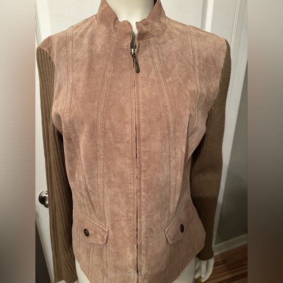 Vintage live a little suede and sweater jacket M - Picture 4 of 11